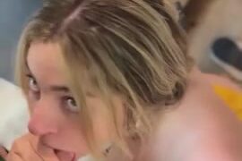 Guesswhox2 Nude Blowjob Facial onlyfans leak
